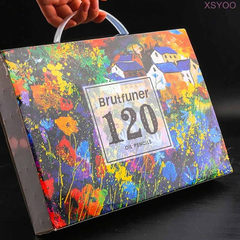 

Brutfuner 120 Colors Oil Color Pencils Set Sketching Wooden 120 Water Colored Pencils For Student kids gifts Art Supplies