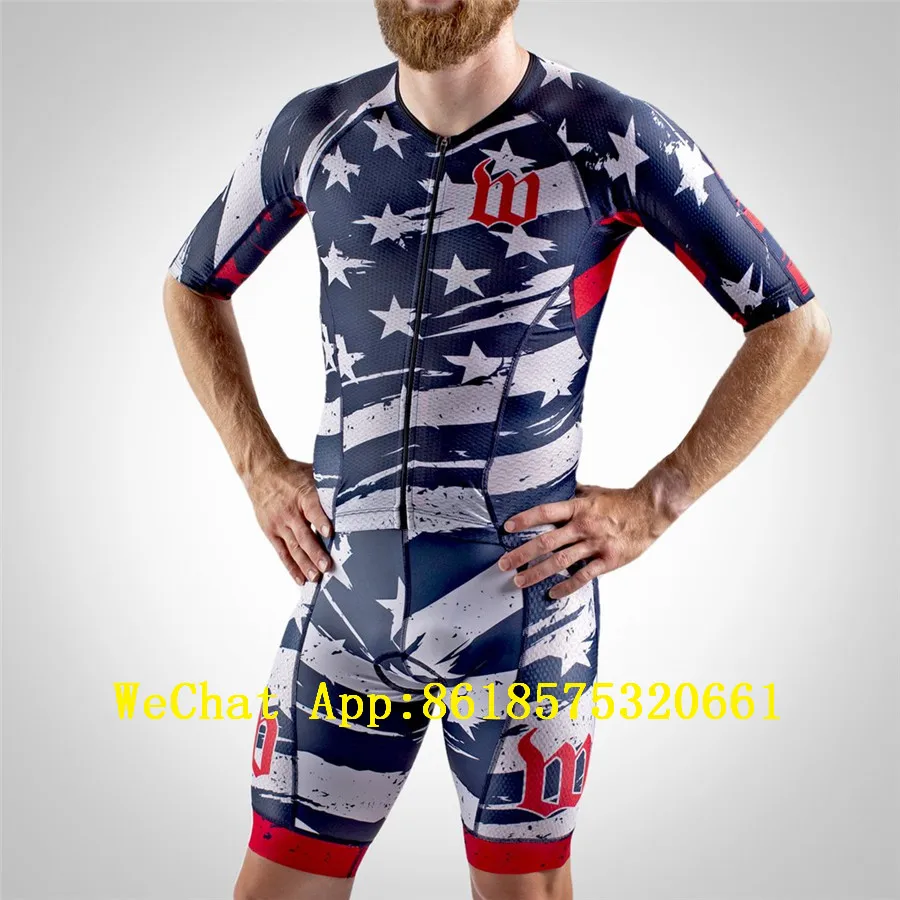 Wattieink Высокое качество Велоспорт шерстяной облегающий костюм мужской триатлон короткий рукав Mtb Майо Ciclismo дорожный велосипед Джерси комбинезоны - Цвет: 4