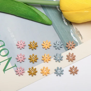 

Mini colored acrylic eight-petal sunflower Joker receptacle DIY handmade hair jewelry earrings nail accessories materials