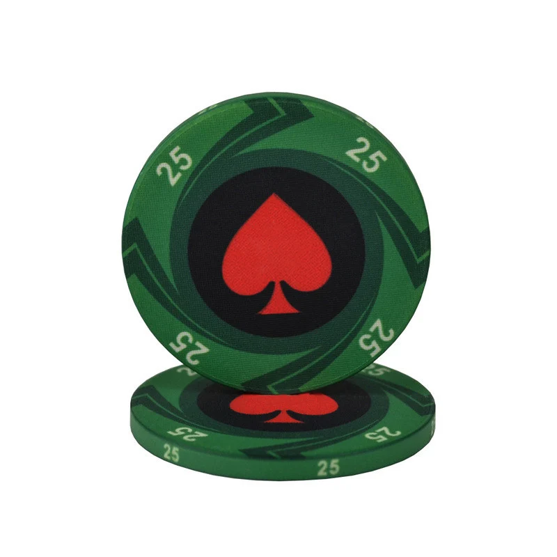 5 шт./лот фишки покер покерные фишки Pokers Texas Hold'em керамический Круглый Покерный клуб новые монеты казино - Цвет: 25