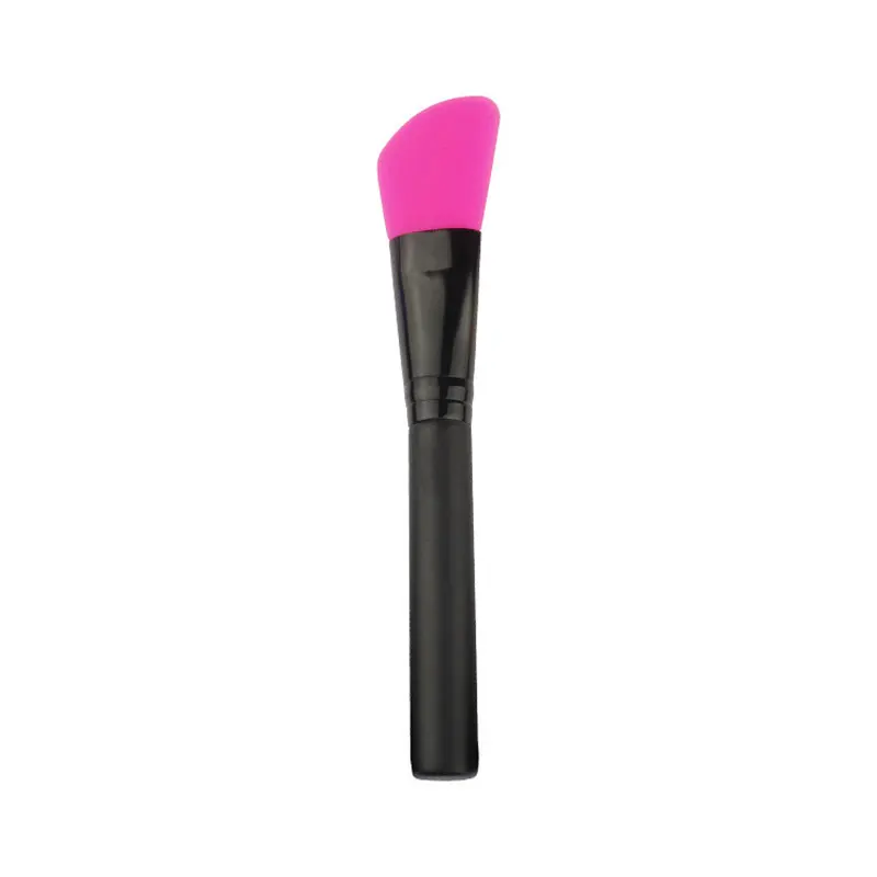 Pink Round head 1 шт Профессиональный Мягкая силиконовая маска для лица кисти грязь DIY смешивания уход за кожей Красота кисти для макияжа косметический инструмент - Handle Color: Pink Round head