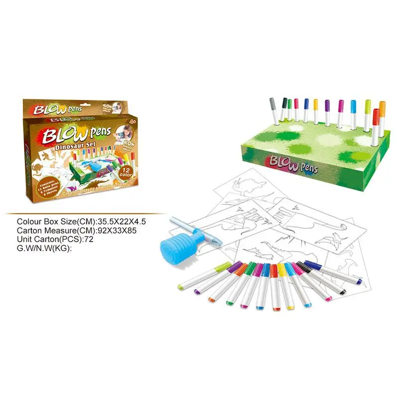 

Children'S Educational Early Childhood Toy Spray Painting (Dinosaur Version) Multi-Color Drawing Board Spray Color Painting Dino
