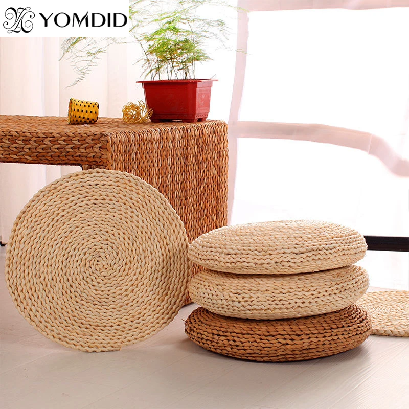 Подушка для медитации Tatami Futon толстая/тонкая круглая йоги кукурузная шелуха