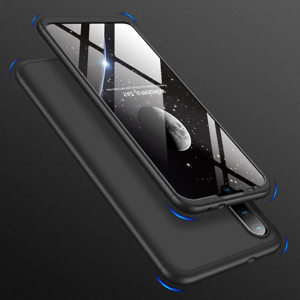 Черный 20 шт./лот 360 все включено щит из ПК для телефона чехол для Xiaomi Mi 5X6X8 8 se Honor 8 lite 9 9 se макс 3 Pocophone F1 A3 Примечание 10 - Цвет: Черный