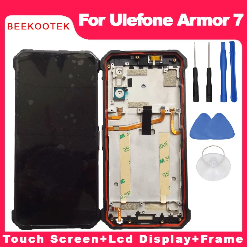 Новый ЖК дисплей и сенсорный экран Ulefone Armor 7 с рамкой распознаванием отпечатков