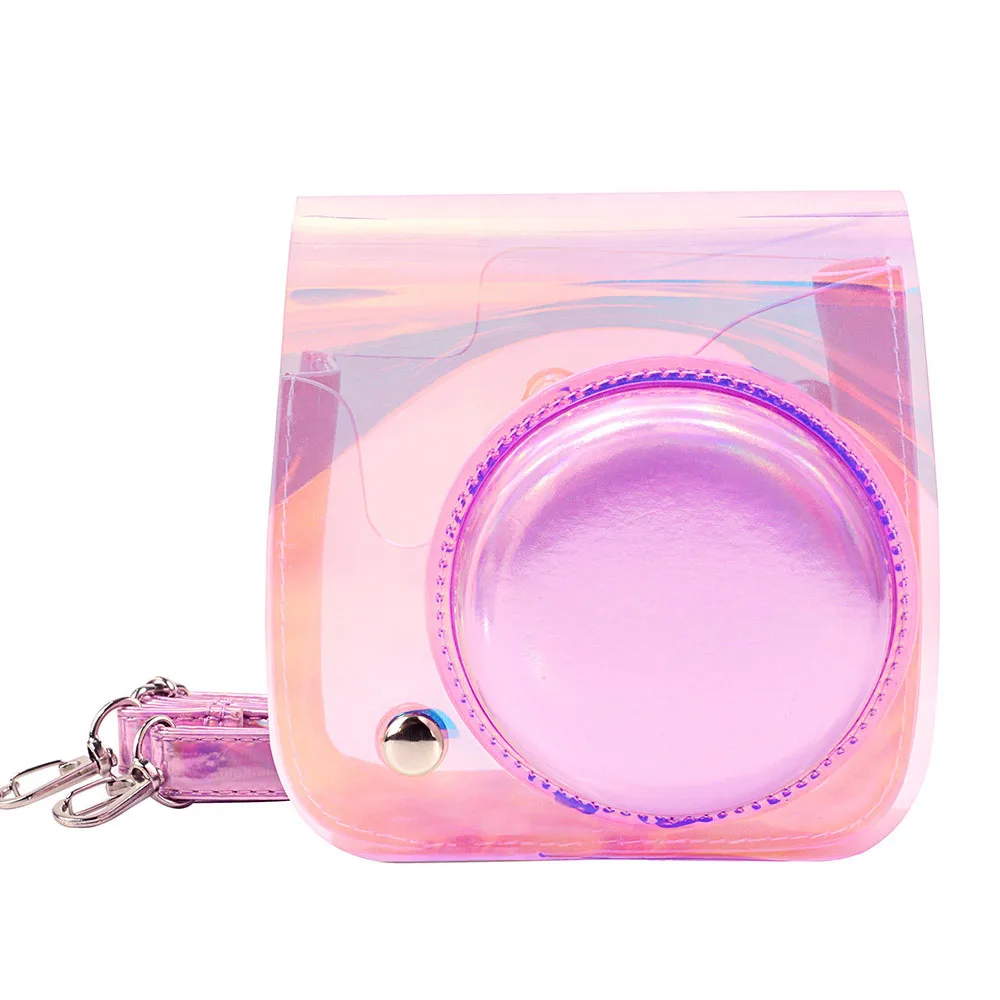 Прозрачный чехол для камеры Fujifilm Instax Mini 9 8 с голографическим лазером|Сумки