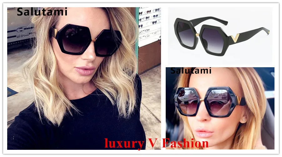 Wide Leg Oversized Sunglasses For Women Retro Print Letter Frame Celebrity Fashion Sun Glasses Men Black Square Eyewear Oculos