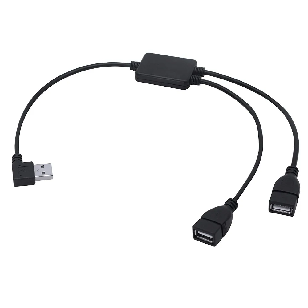 USB 2.0 A公左弯转2个母同时 线 1