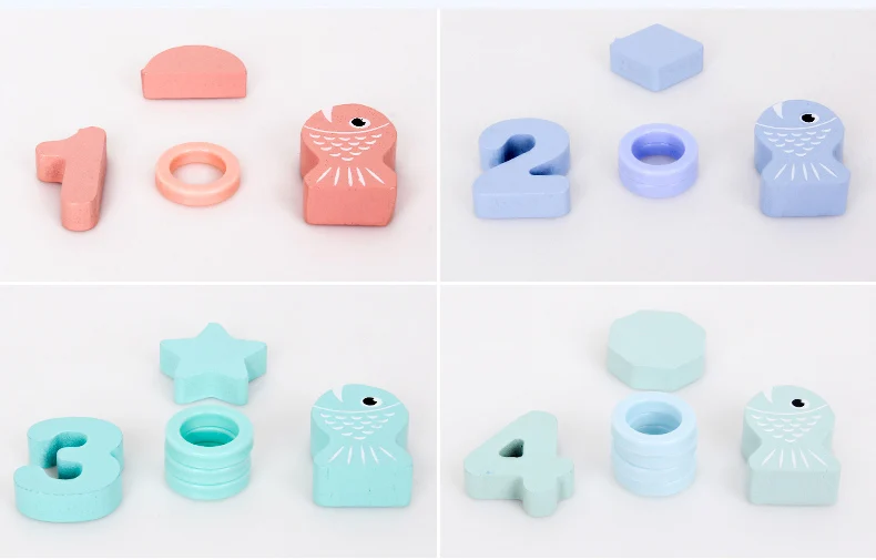 Kids Toys Montessori Educational Wooden Toys Digital Shape Matching Math Baby Early Learning Educational Toys For Children Gift