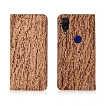 

Luxury Bark Pattern Genuine Leather Magnetic Flip Phone Case For Xiaomi Redmi 7/Redmi 7A/Redmi S2 Phone Cover Card Slot Holder
