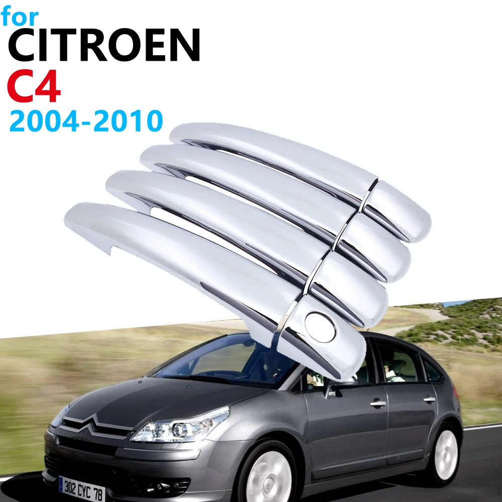 Роскошная хромированная накладка на ручку для Citroen C4 Pallas Triomphe Quatre 2004~ 2010, аксессуары, автомобильные наклейки 2009 2008 2007