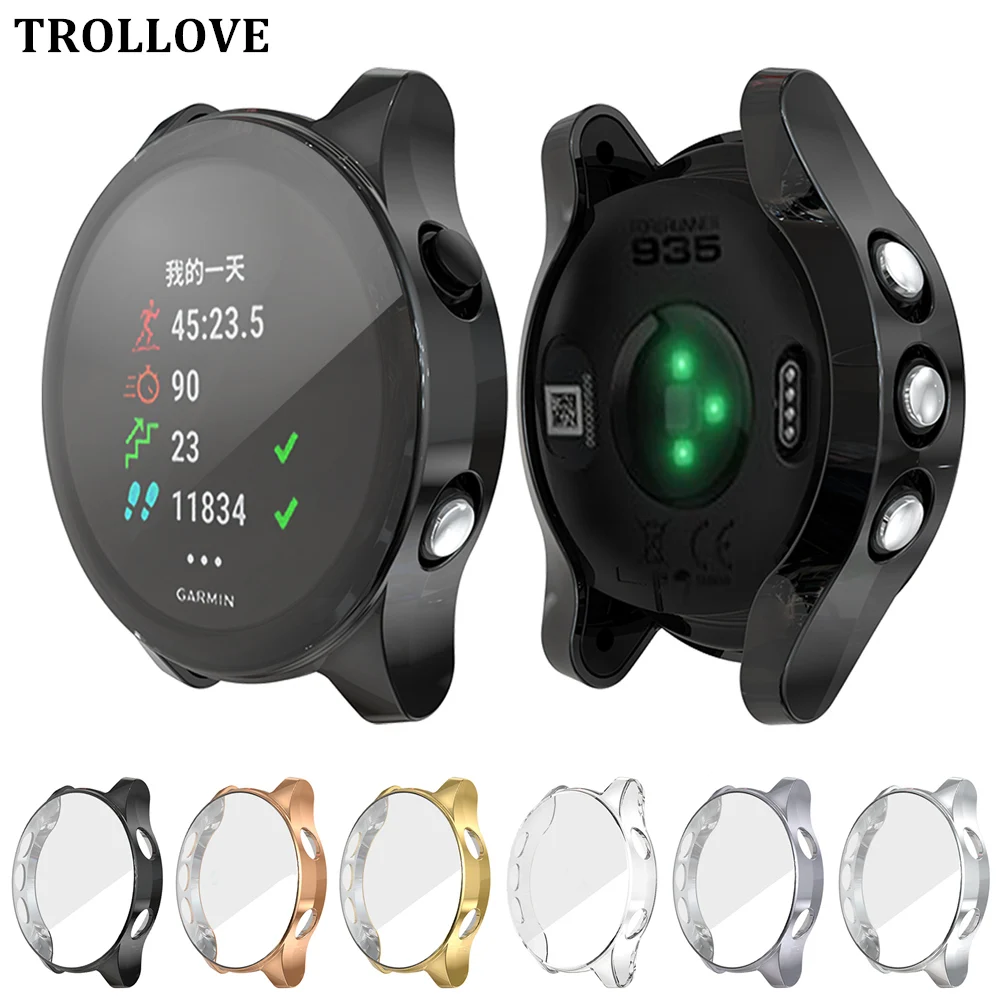 360 Тонкий чехол для часов Garmin Forerunner 935 945 чехол мягкий прозрачный TPU защита экрана противоударный корпус аксессуары для умных часов