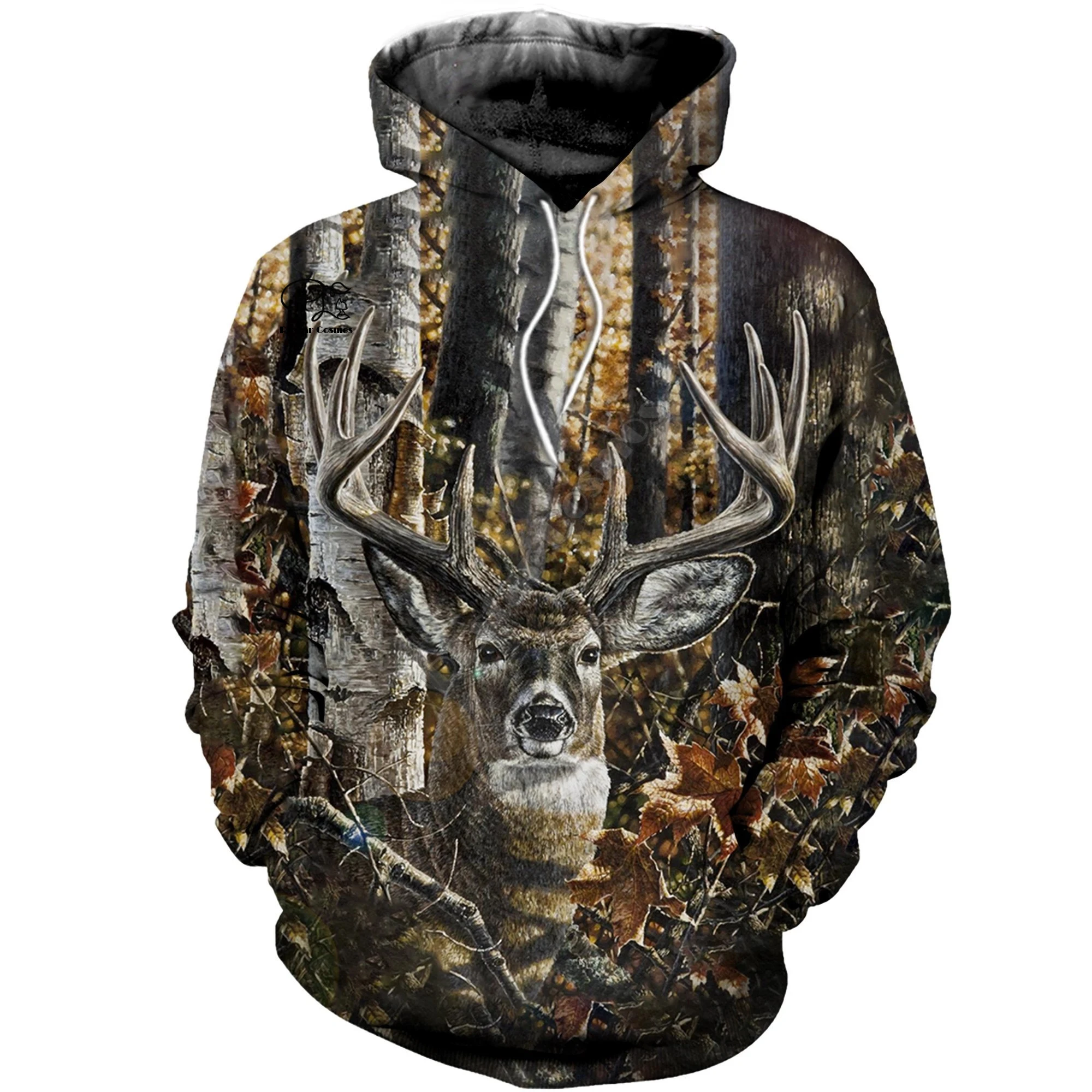 

2020Newest Camo Deer Hunting Animal Hunter Tracksuit NewFashion Streetwear Unisex 3DPrint Zipper/Hoodies/Sweatshirts/Jacket S-4
