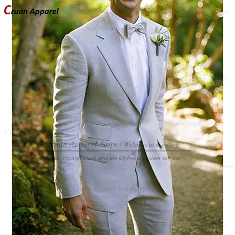 

New Classic Grey Wedding Mens Suit Set Slim Fit Groomsmen Groom Suits Tuxedo Tailor-made Evening Dinner Formal Jacket Pants 2Pcs