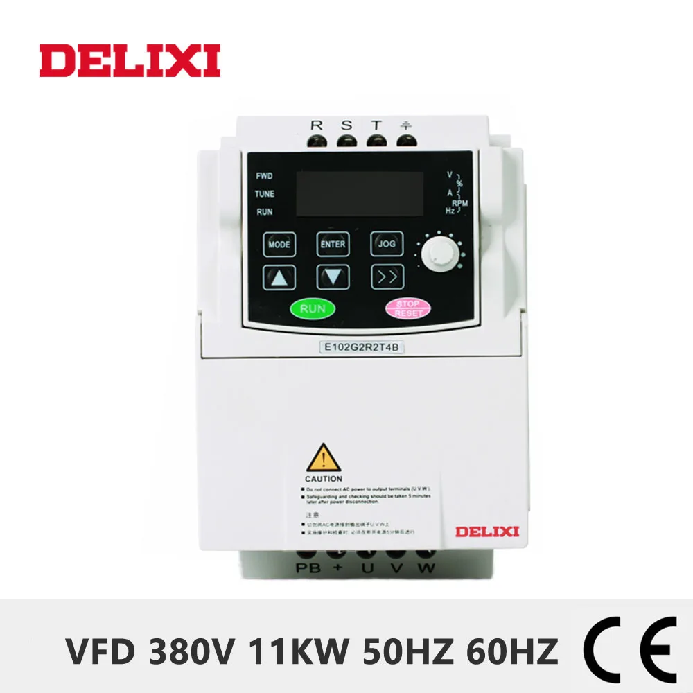 DELIXI VFD 11 кВт 380 В преобразователь частоты трехфазный выходной реактор постоянного тока 50 Гц 60 Гц привод мотор преобразователь частоты