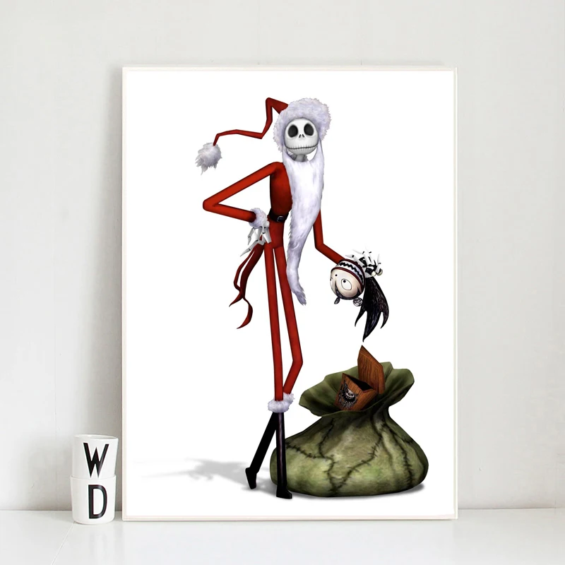 Кошмар до Рождества Джек Скеллингтон Искусство Холст Плакат Картина настенное