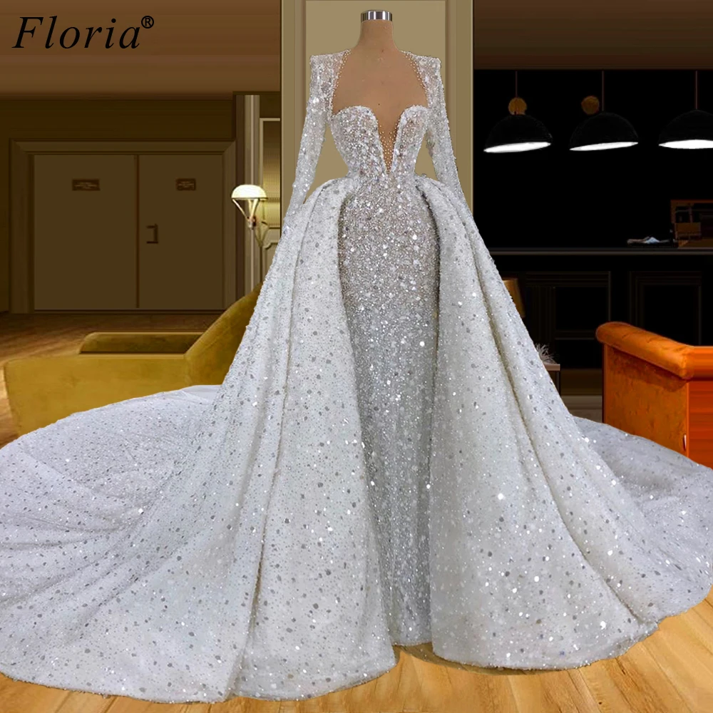 Luxury Woman Formal Evening Dresses 2020 Crystals Bling Two Pieces Gowns Heavy Handmade Celebrity Party Vestidos | Свадьбы и