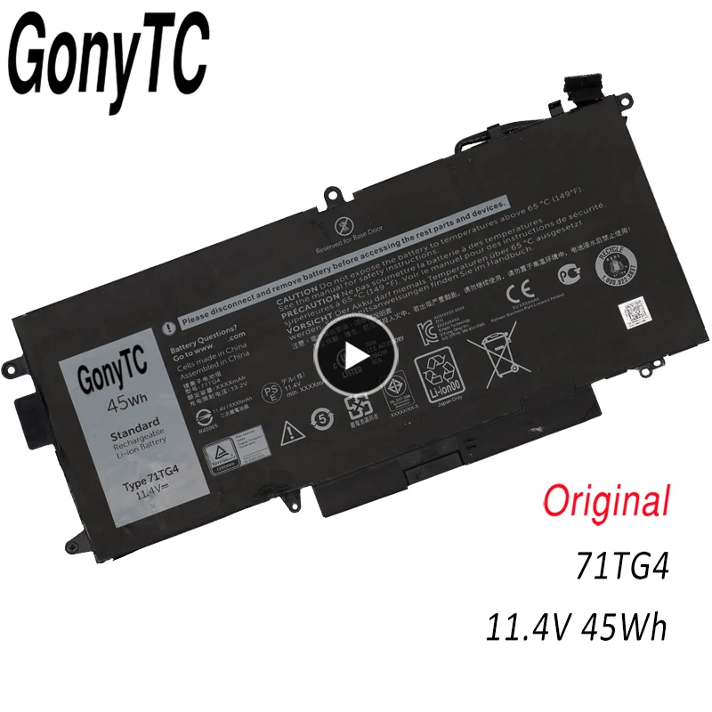 71TG4 натуральная 11 4 V 45Wh ноутбук Батарея для Dell Latitude 7280 5289 2 в 1 7390 K5XWW|Аккумуляторы