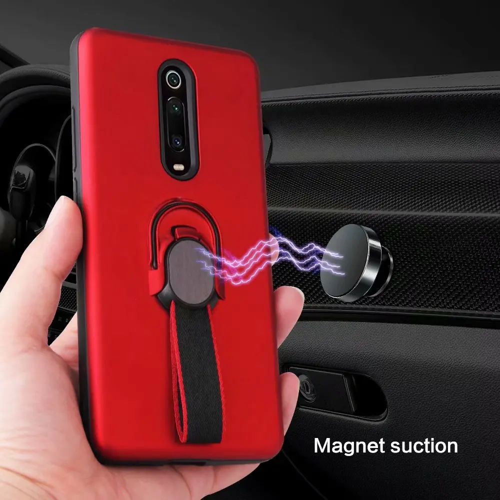 

For Xiaomi Redmi K20 Pro Case Hard PC+TPU With Stand Ring Magnet Armor Protective Back Cover for xiaomi redmi k20 k20pro Shell