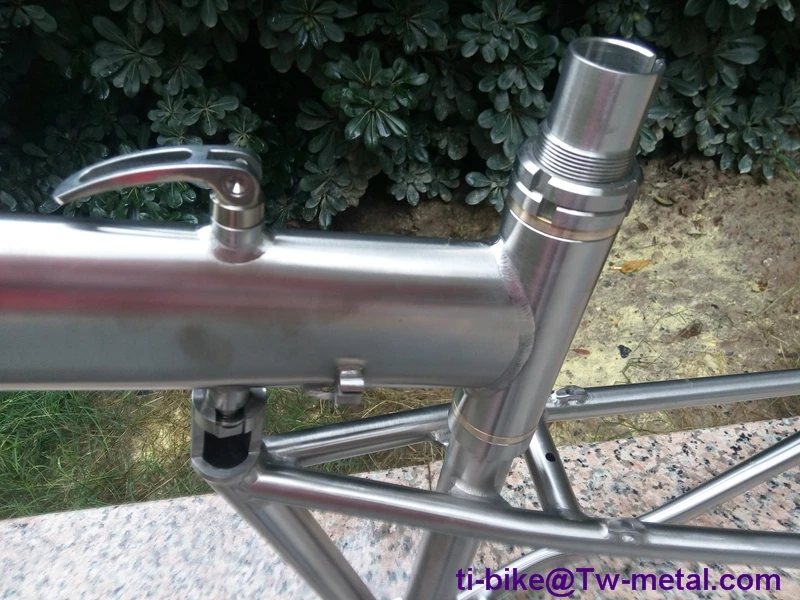 Top Custom titanium fold bike frame with the big wheel, China titanium bike frame, XACD road frame in Titanium 4