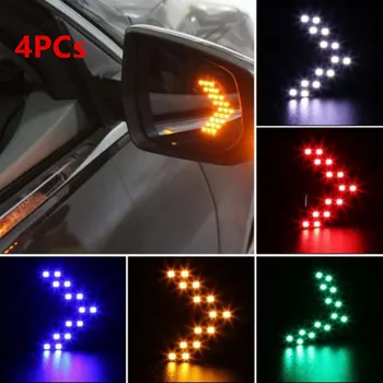 

4Pcs 14 SMD LED Arrow Panel Mirror Indicator Turn Signal Light Car LED Auto Accessories