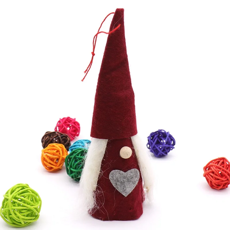A Navidad Санта-Клаус рождественские украшения, подвески сосновый конус кукла подарок Рождественская елка кулон рождественские украшения для дома - Цвет: A