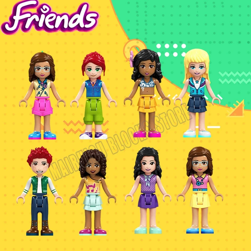 

Legoing Friends Figures Olivia Emma Mia Andrea Stephanie Kate Building Blocks Set Compatible Legoings Princess for Girl Toys