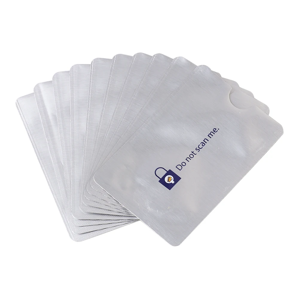 Card holder 10PCS Anti Theft for RFID Credit Card Protector Blocking Sleeve Skin Case Covers Protection Bank Card Case