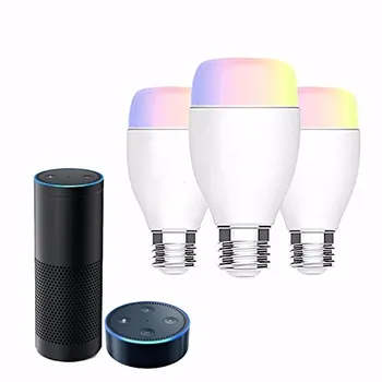 

E27 Wireless WiFi Smart LED Bulb Light Alexa Voice Control Bulb RGB 16 Million Color Lamp Magic Color Change Remote Control Ligh