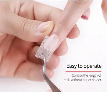 

10 pcs Silk fiberglass practice forms acrylic nail tips extension fibers glass fibers nail extension fiber stickers