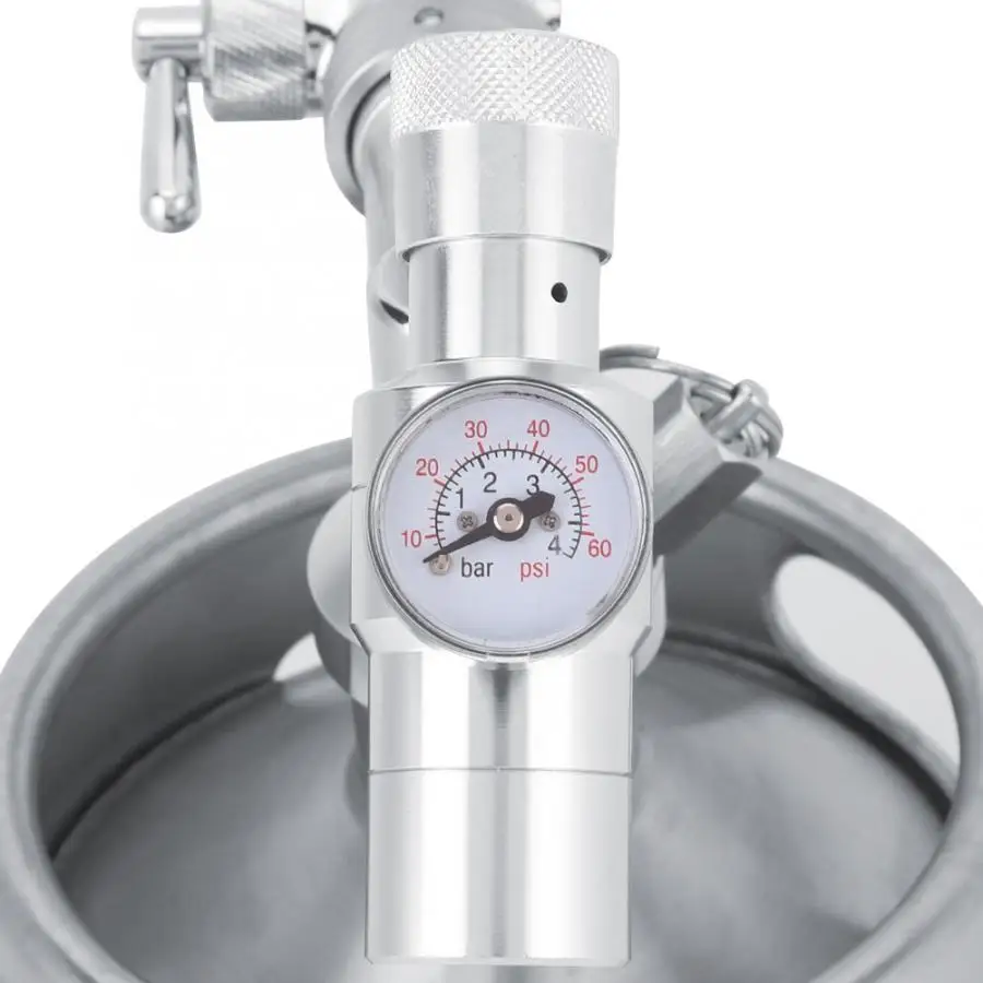 2L нержавеющая сталь Homebrew мини бочонок Разливное пиво диспенсер с 2 классом манометра