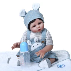 48 см Цельный Мягкий силиконовый реалистичный гибкий bebe Кукла reborn baby Сладкий Твин Премиум Детская кукла с одеялом - Цвет: a boy doll