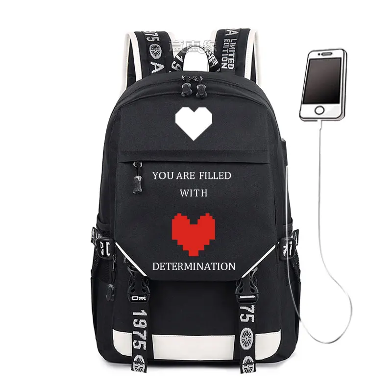 

2020 New Undertale Backpack schoolbag sans Anime Student oxford high-capacity Bag unisex