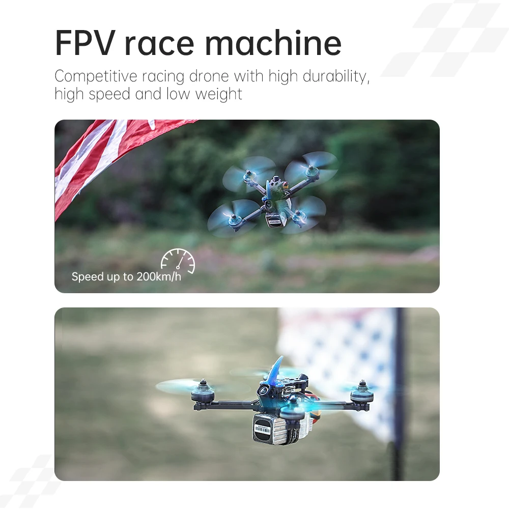 iFlight Mach R5 HD FPV Drone, FPV race machine with high durability, high speed ond low weight Speed up to 20