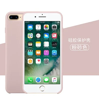 Оригинальные официальные силиконовые чехлы для Apple iphone X Xs MAX XR, чехол для iphone 11 Pro, чехол для Apple iphone 7/7 Plus 8 8 Plus - Цвет: Pink Sand