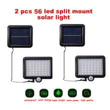 2/4pcs  Outdoor Solar Rechargeable Wall lamp 100/56/30 leds Garden light PIR Motion Sensor Night Energy Saving Waterproof Securi