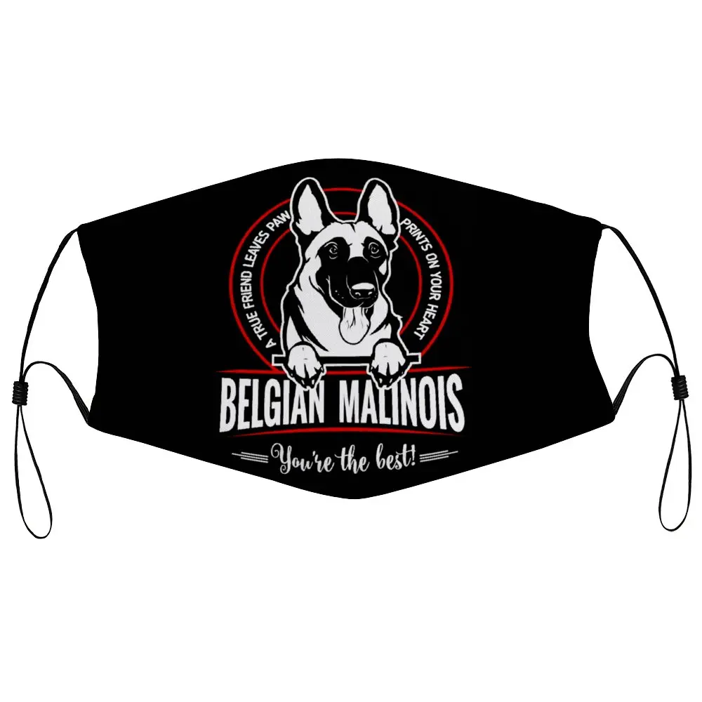 Fashion Men Face Mask Belgian Malinois Dust Mask Cotton Dust Mask Best Friend Shepherd Dog Face Mask Gift Idea K002011