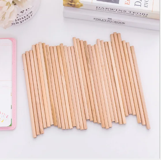 Wholesale Pencils Green Log Pencil 100pcs/Lot Creative HB Pencil School Supplies Pupil Writing Tool Stationery Prize PC002