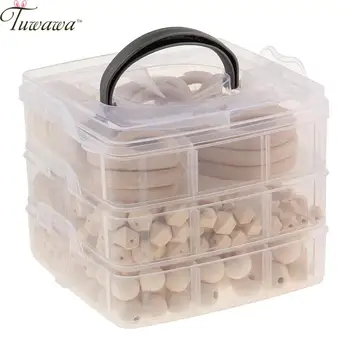 

Baby Nursing Jewelry Combination Package Natural Geometry Beads Washable Wooden Beads Wood Ring DIY Teether