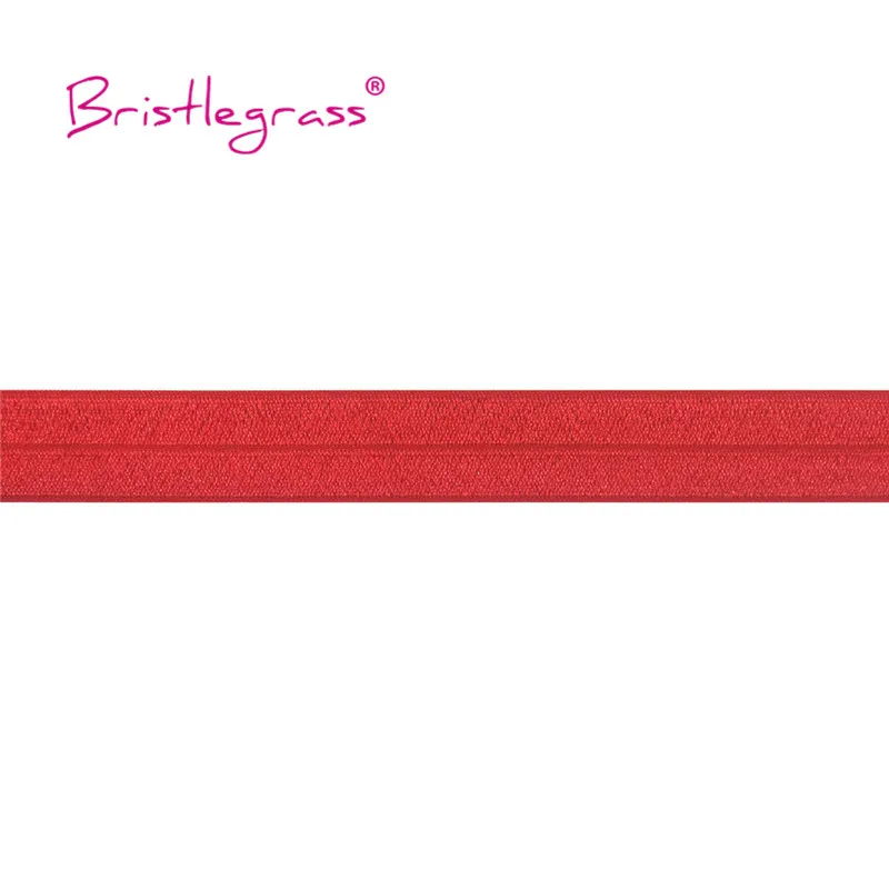 Description Picture 4 of itemBRISTLEGRASS 2 5 10 Yard 1" 25mm Solid Shiny FOE Fold Over Elastics Spandex Satin Band Headband Underwear Dress Sewing Lace Trim