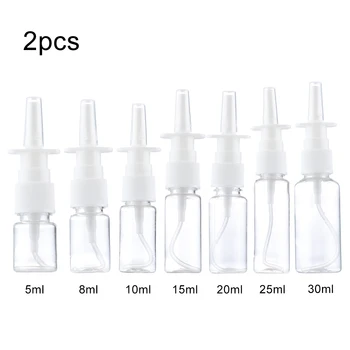 

2pcs 10ml/20ml/30ml White Empty Plastic Nasal Spray Bottles Pump Sprayer Mist Nose Spray Refillable Bottling Packaging