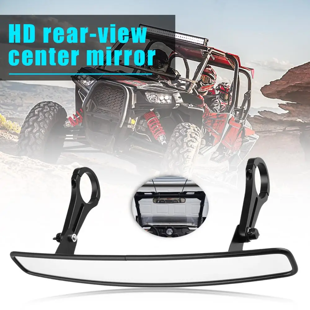 UTV центральное зеркало заднего вида с 1,75 дюймовыми зажимами для Polaris RZR 800 S 900 супер широкое поле зрения для предотвращения слепых пятен
