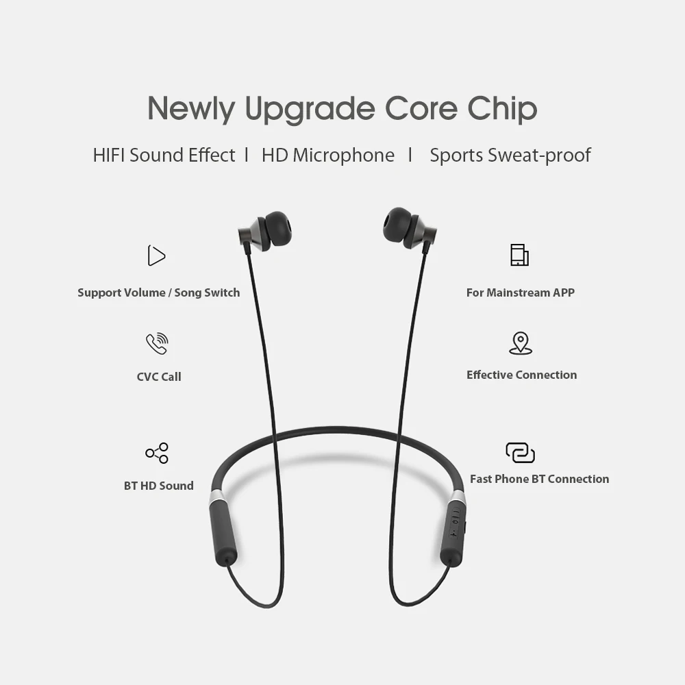 Lenovo HE05 Bluetooth наушники BT5.0 Спортивная гарнитура с защитой от пота беспроводные наушники для бега с шумоподавлением магнитные наушники