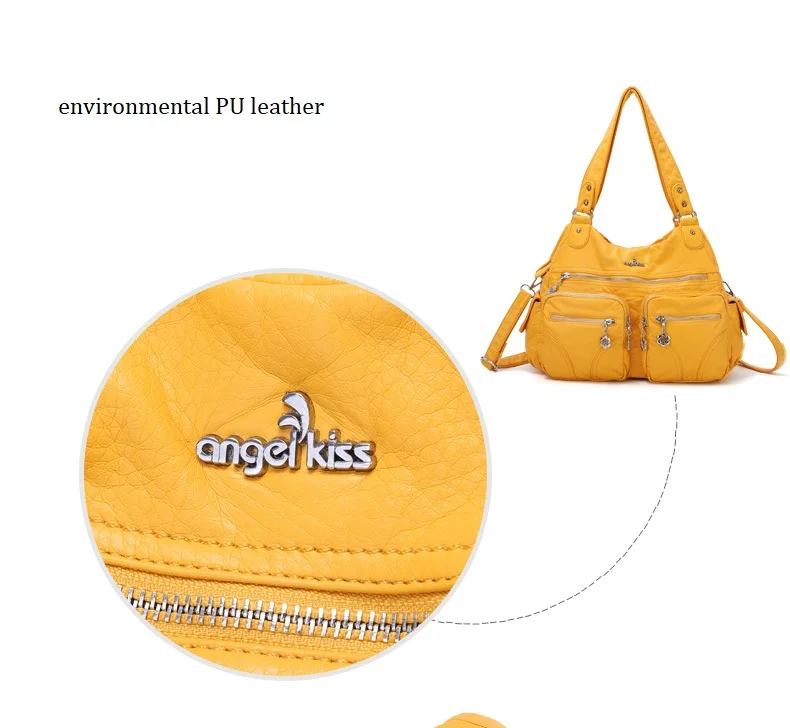 Angelkiss американские летние сумки женские сумки из искусственной кожи женские плиссированные сумки через плечо модная сумка через плечо мягкая Сумочка Сумки