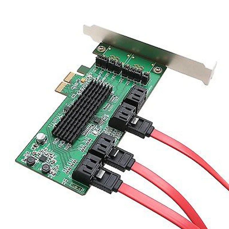 QINDIAN добавить на карту PCI-E/PCIE SATA 3 PCI Express SATA контроллер/карта PCIE к SATA расширитель 8 портов SSD SATA3 адаптер