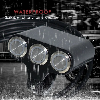 

7/8Inch Motorcycle Handlebar Mount Switch Headlight Fog Light Switch 3-in-1 LED For Motorcycle Motorbike ATV Sport Dirt Electric