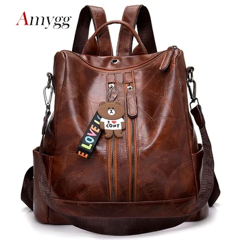 

Fashion Women Backpack High Quality Youth Leather Backpacks for Teenage Girls Female School Shoulder Bag Bagpack mochila