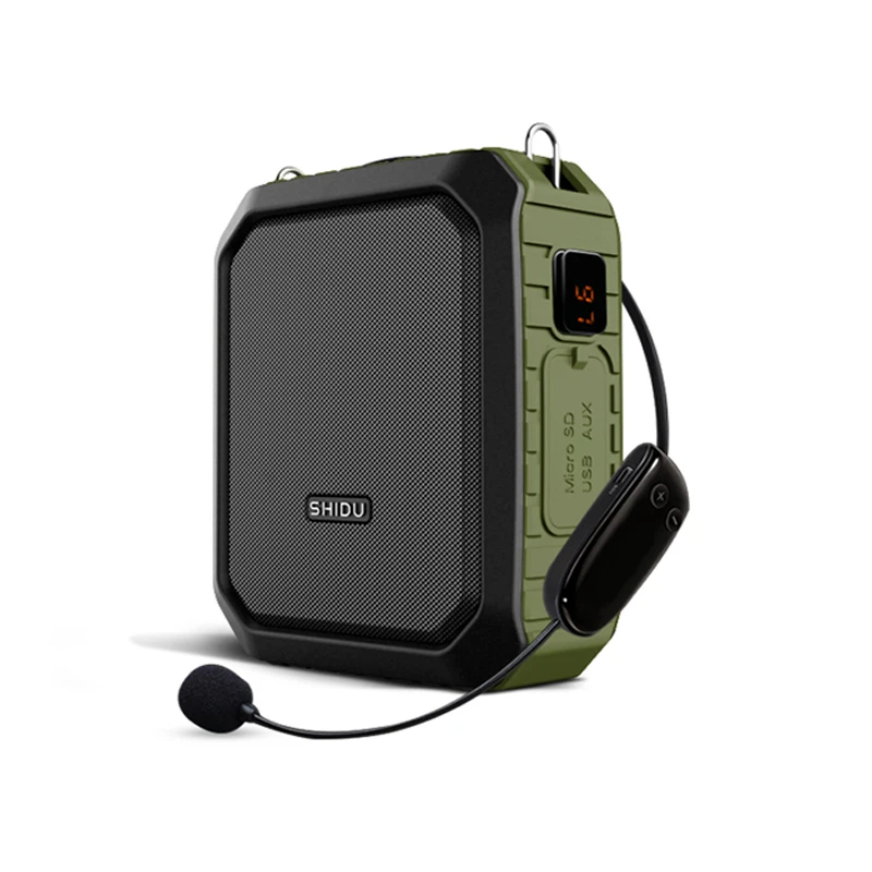

Portable 18W Wireless Voice Amplifier Waterproof Bluetooth 4.2 Speaker With UHF Microphone For Teachers Support AUX TF USB Port