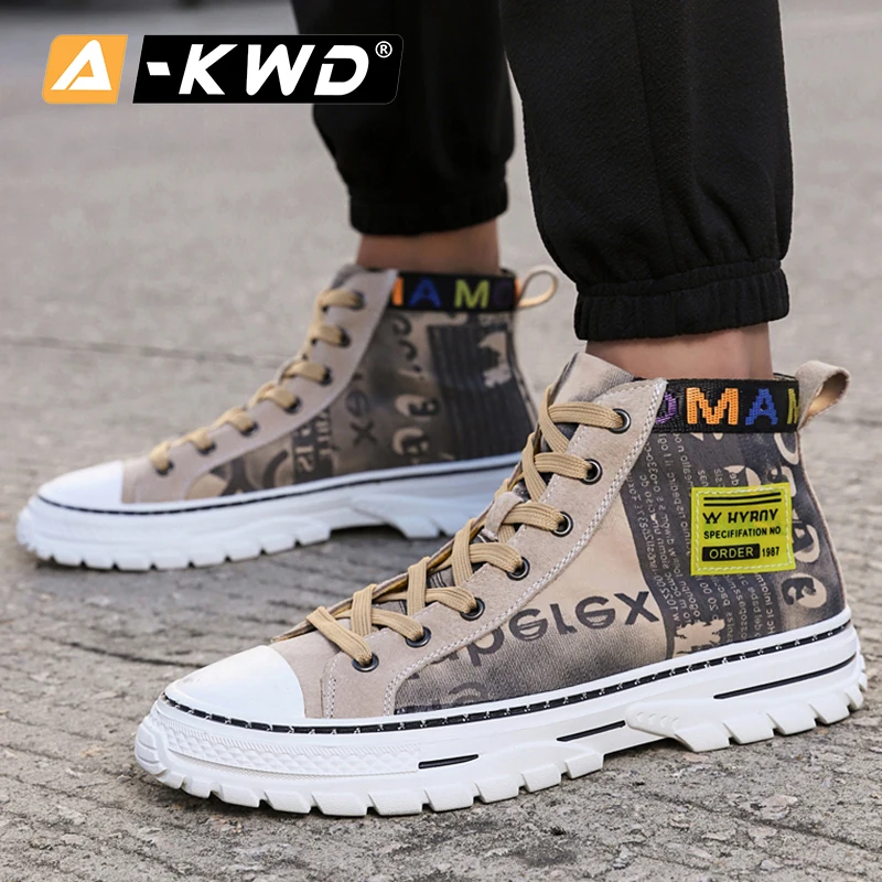 Hip Hop Shoes Men Fashion Autumn High Top Sneakers Canvas Shoes Men Chausure Homme Breath Men Sneakers Luxury Sneakers Men