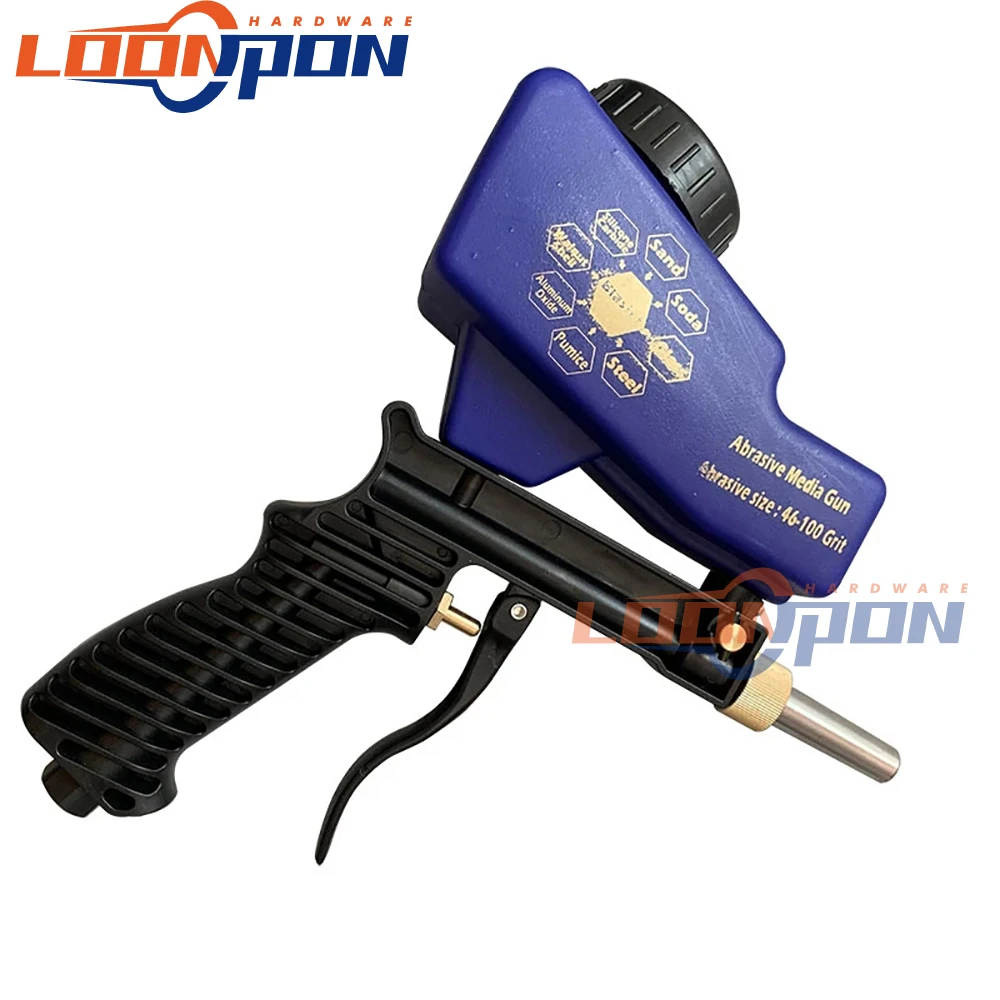 Acheter Pistolet de sablage à gravité Portable 90psi en aluminium pistolet  de pulvérisation de sableuse pneumatique enlèvement de sable Machine de  puissance de dynamitage